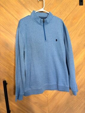 Izod Men’s Light Blue Quarter-Zip Pullover Sweater